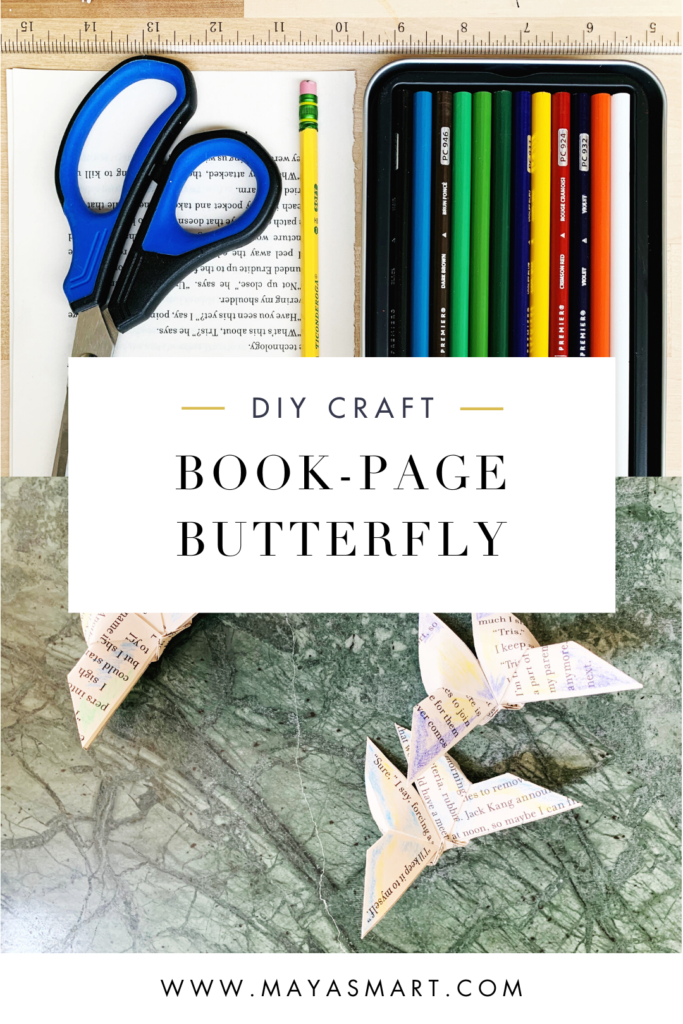 Book-Page Butterfly Pin