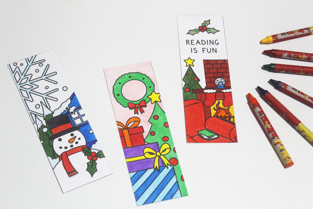 Color Your Own Christmas Bookmark Step