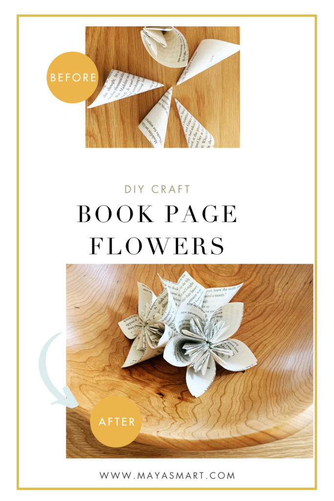DIY Book Craft Elegant Book Page Flowers