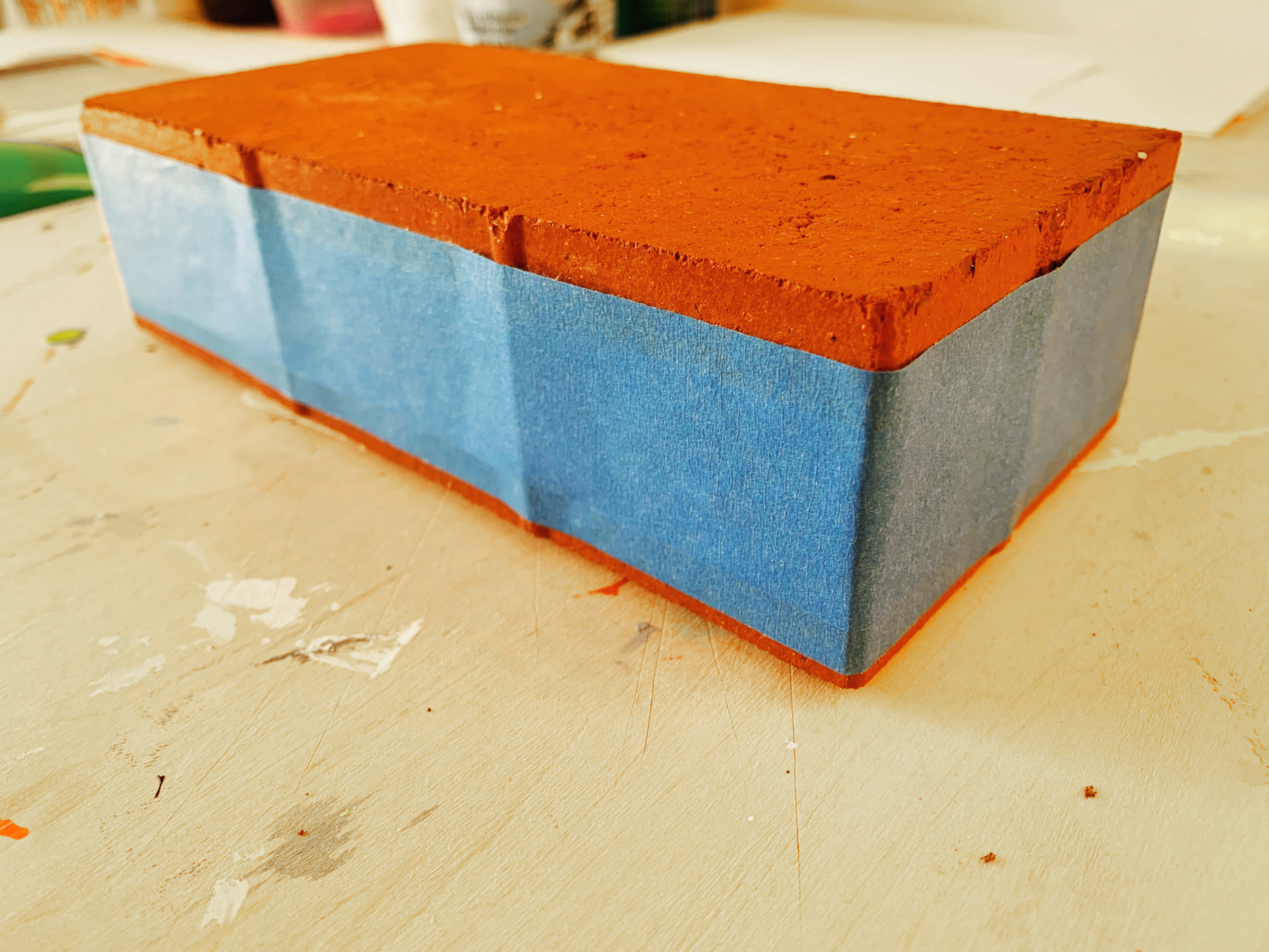Painted Brick Bookend