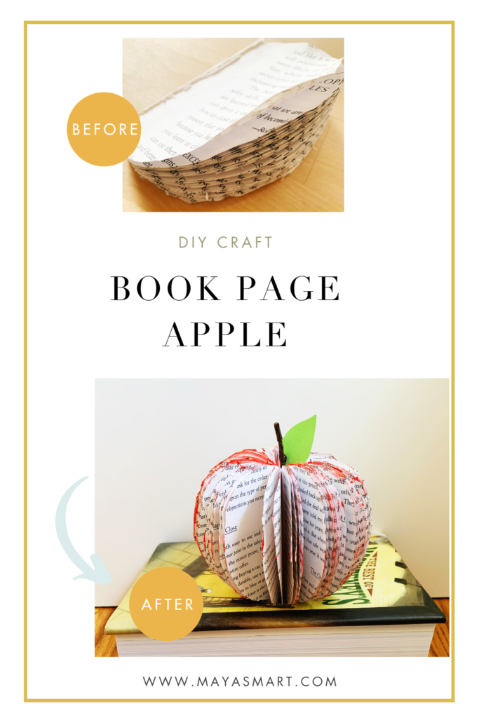 DIY Book Craft: Book-Page Apple