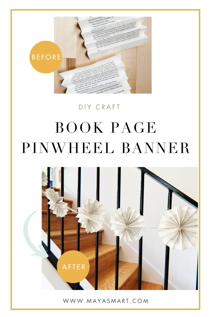 Book Page Pinwheel Banner