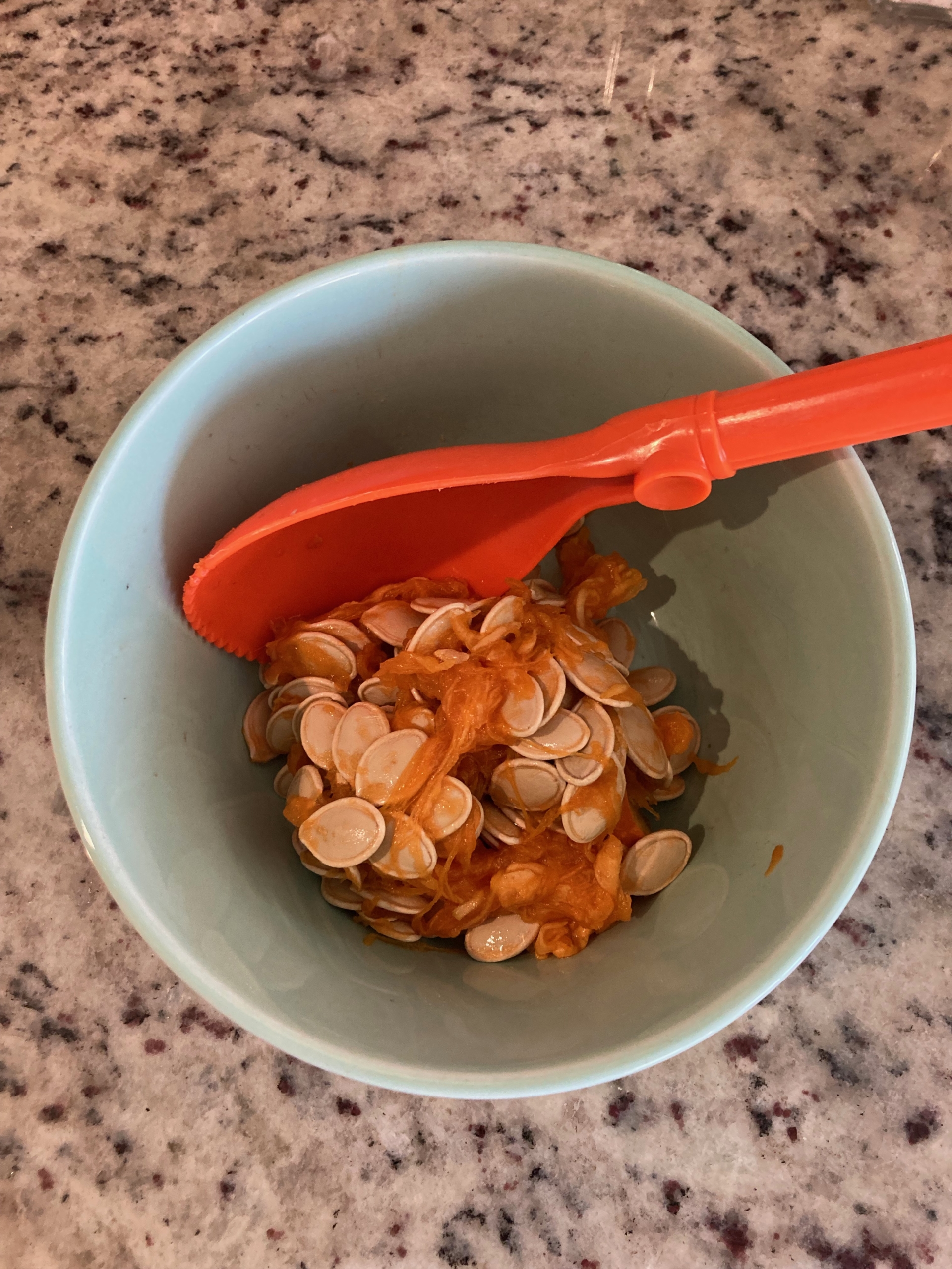 Pumpkin seeds in a bowl
