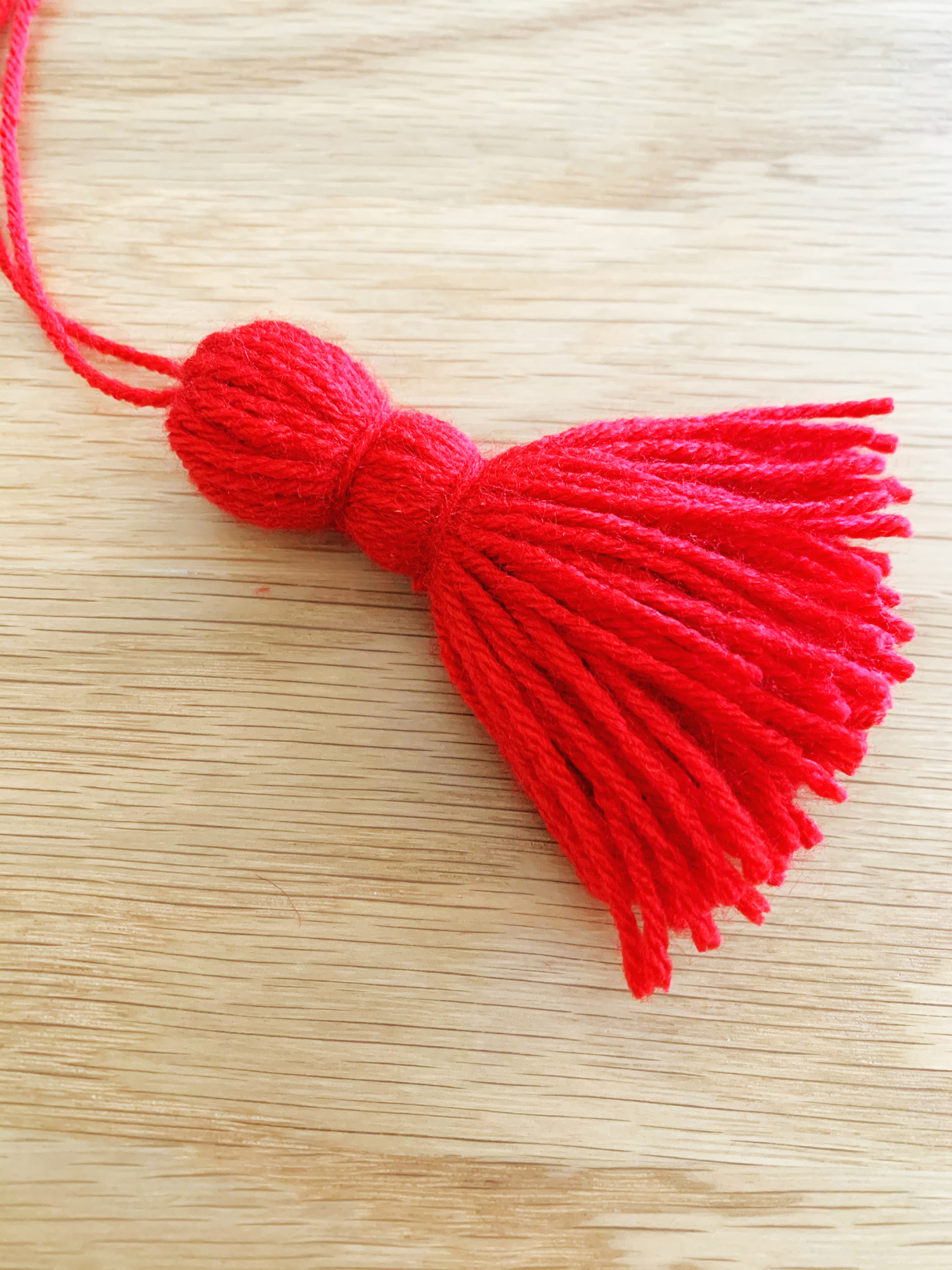 25pcs 14cm/5.5 Inch Bookmark Tassels Soft Silky Cord Loop Craft Tassels Red