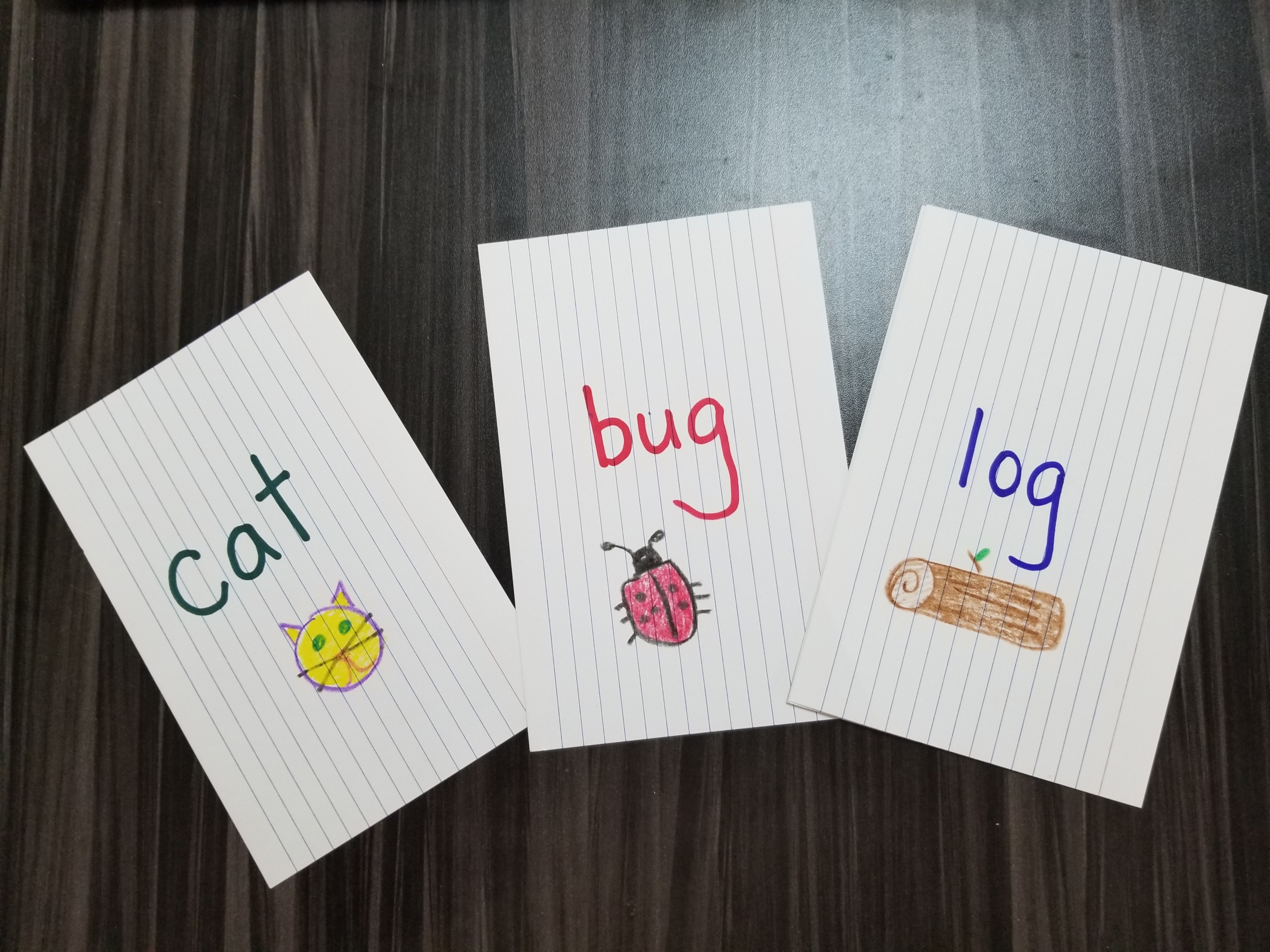 decorated Rhyming Go Fish cards