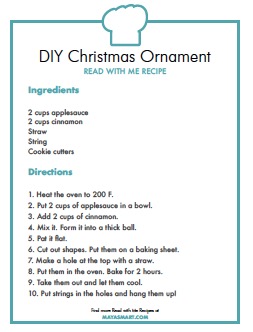 Christmas ornaments recipe for kids